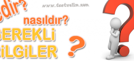 yardımcı bilgiler